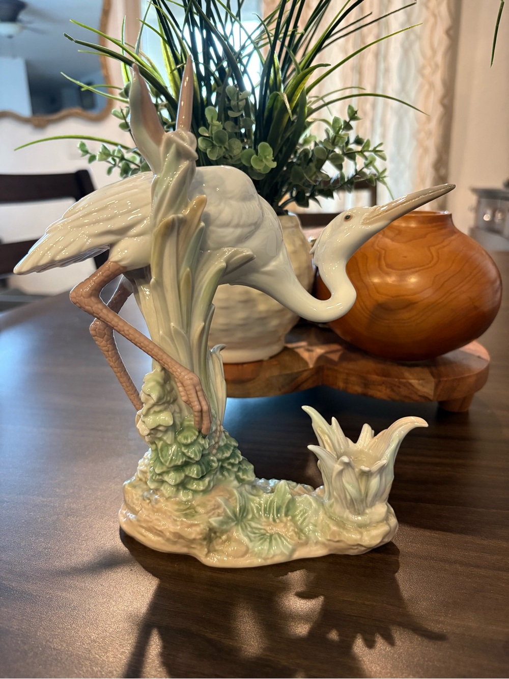 Lladró "Heron's Realm" Crouching Porcelain Candleholder